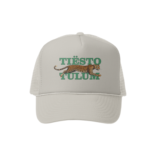 Tulum Zamna Leopard Trucker Hat - Cream